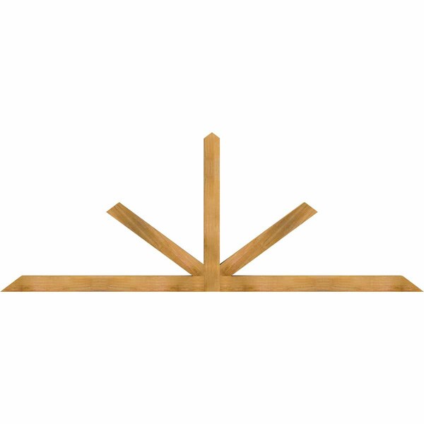 Ekena Millwork Saratoga Rough Sawn Timber Gable Bracket, Western Red Cedar, 108"W x 40"H x 4"D x 4"F, 9/12 Pitch GBW108X40X0404SAR00RWR - main